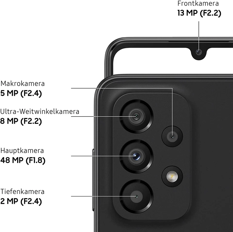 Samsung Galaxy A33 A326 Dualsim 5G Android 11 Smartphone 128GB 6GB 6,4 Zoll IP67 - Bild 2 von 3