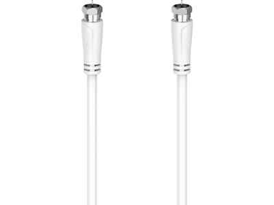 Hama SAT Antennenkabel F-Stecker zu F-Stecker   2m bis 10m   Weiß
