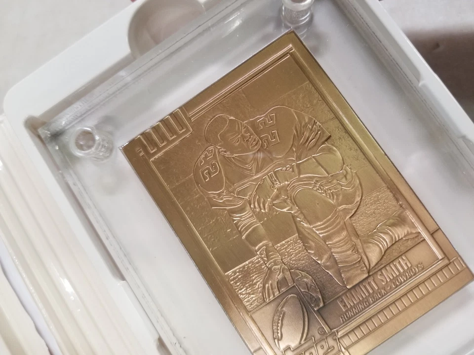 Tarjeta Highland Mint Topps 1990 Emmitt Smith edición limitada bronce 0413 Foto 3 de 4