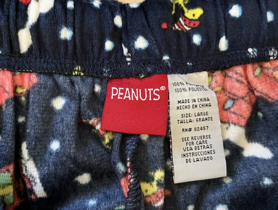 Charlie Brown Navidad Lounge Pantalones Snoopy Pijama Hombre Talla L Foto 3 de 4