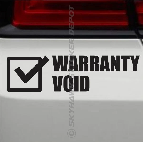 Warranty Void Funny Bumper Sticker Vinyl Decal Car Truck Sticker JDM — 第 2/3 张图片