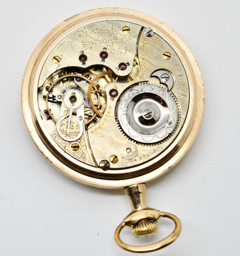 Working Illinois 17 Jewel Open Face Gold Filled Pocket Watch #WATCH035 - Picture 4 of 5