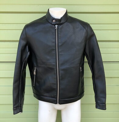 Nwt Zara Man Black Faux Leather Jacket Mandarin Collar Zipper Biker Size Xl 119 - Faux Leather Jacket Zara Man Nwt Zara Man Black Faux Leather Jacket Mandarin Collar Zipper Biker Size Xl 119 - Faux Leather Jacket Zara Man