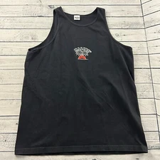 Vintage Malibu Rum Sleeveless Murina Tank Top Shirt Men's XL Black USA