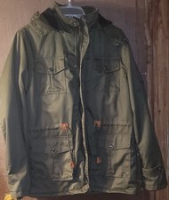 David Outwear Green Survival Military Style Cotton Jacket SIZE L