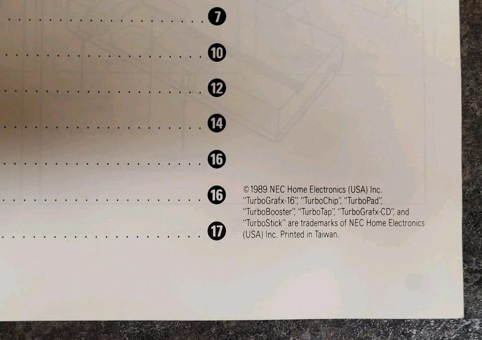 Turbo Grafx 16 Console System Instruction Manual Booklet Turbografx 1989 - Image 3 of 4