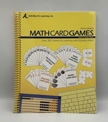 MATHCARD GAMES JOAN A. COTTER ACTIVITIES LEARNING PB RINGBOUND YELLOW 2010 USA