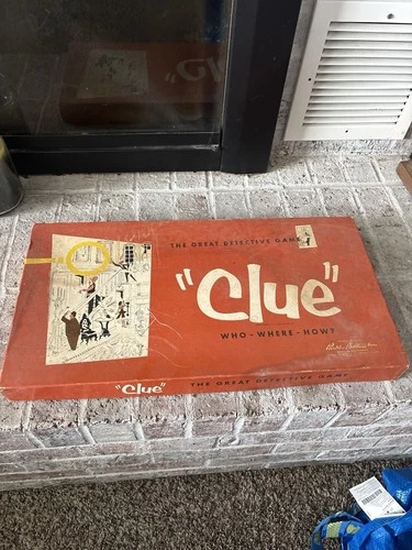 Vintage 1956 Clue Detective Board Game Parker Brothers Complete