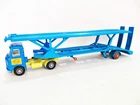 DINKY 974 'AEC ARTICULATED HOYNOR CAR TRANSPORTER' BLUE/YELLOW. VINTAGE.