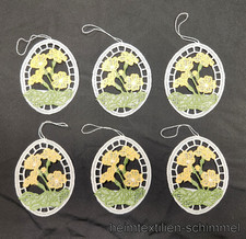 PLAUENER SPITZE ® Fensterbild 6er Baumbehang Strauch Blumen Fensterdeko OSTERN