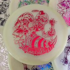 Discraft 2025 Halloween Art the Clown Themed Mega-Glo Buzzz 5/4/-1/1