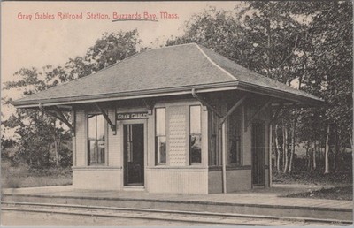 Gray Gables Station Buzzards Bay MA 1910s New Haven Railroad Postcard