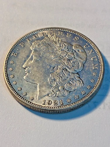 1921 D  Morgan Dollar  AU Silver $1 Coin