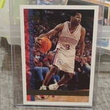 Topps 1997-98 Allen Iverson Rookie #54 Philadelphia 76ers Basketball Card. rookie card picture