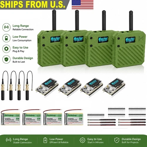 Heltec Meshtastic LoRa V3 Kit+ 3000mAh Battery Long Range Wireless Communication