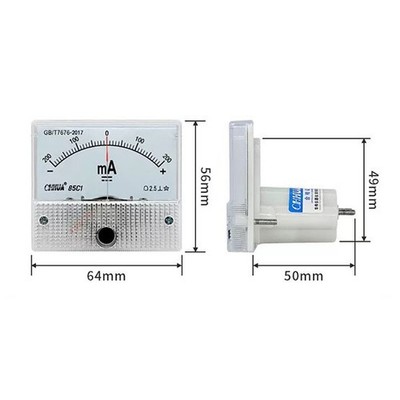 1PCS New 85C1 DC Bidirectional Milliammeter Pointer   Panel Meter ±DC 200mA *ll
