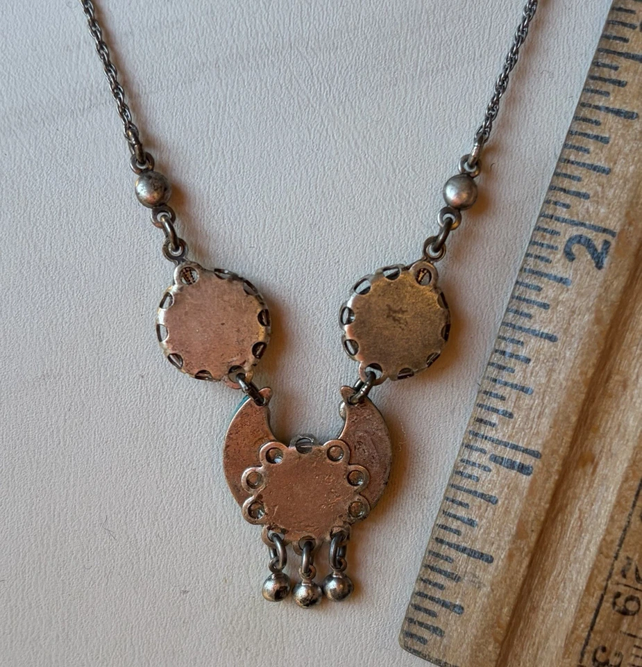 Collar Cristal Luciérnaga ~ Luneta Multicolor ~ Mosaico ~ Colgante Gota Ajustable Foto 2 de 4