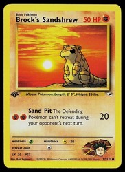 Brock's Sandshrew 72/132 Gym Heroes 1st Edition