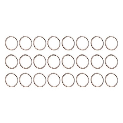  24 Pcs Keychain Rings Keyrings Metal Split Part DIY Keys Attachment