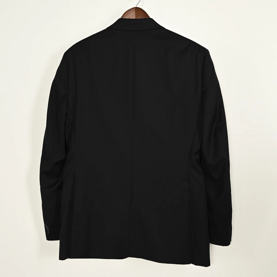 Jos A Bank Men’s Black Wool Tuxedo Suit Set Jacket 40R Pants 34R w/Satin Accents - Image 3 of 4