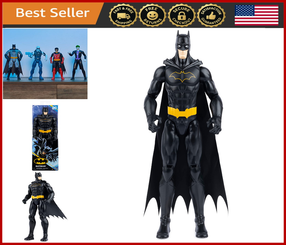 12" Batman Action Figure Toy for Kids Ages 3&plus;&comma; Superhero Collectible