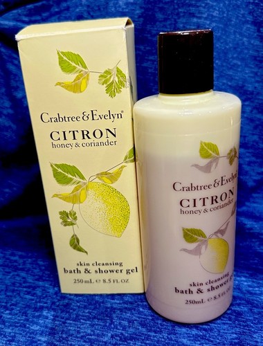 Vintage Crabtree & Evelyn CITRON HONEY KOLENDRA Żel do kąpieli i pod prysznic 8,5 uncji Fabrycznie nowy w pudełku - Zdjęcie 1 z 6