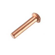 50 pz 5/32" x 45/64" testa circolare rame rivetti solidi elementi fissaggio