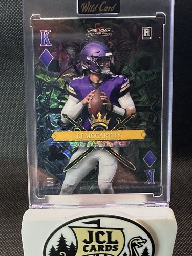 2024 Wild Card Stacked Deck - JJ McCarthy #SDPD-JMN King of Diamonds 1/1 (RC)