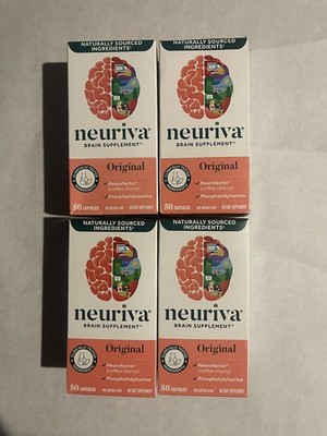 4x Neuriva Original Brain Supplement Naturally Sourced Ingredients (50 CAPSULES)