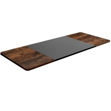 VIVO Black Rustic Vintage Brown 71x30 inch Table Top for Sit Stand Desk Frames