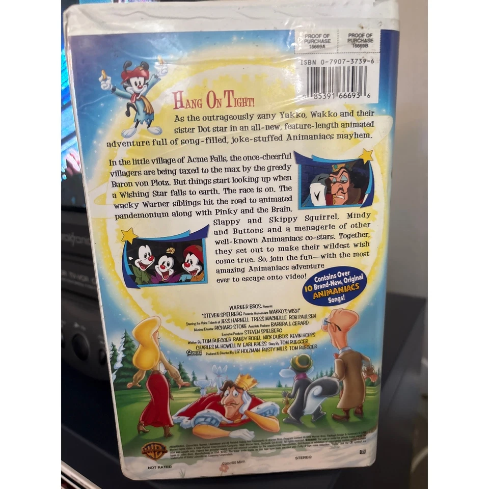 Animaniacs Wakkos wish rare VHS 1999 complete with inserts - Image 3 of 3