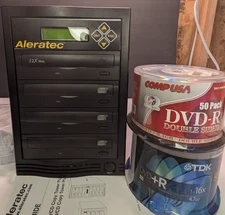 ALERATEC 1:3 DVD/CD Copy Tower Plus with 100 DVD's and sleeves