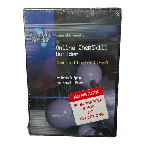 Online ChemSkill Builder CD-Rom General Chemistry Version 1.0 Windows 2000 98 ME