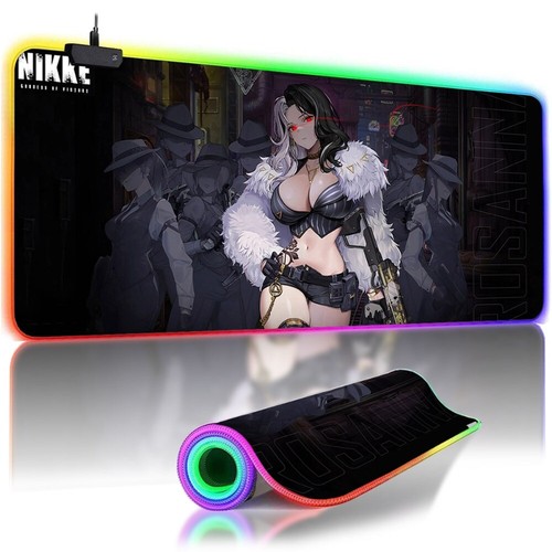 Anime NIKKE:Goddess of Victory-Rosanna Large LED RGB Mouse Pad Keyboard Desk Mat - 第 9/13 張圖片