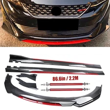 Front Bumper Lip Spoiler Body Kit Side Skirt Carbon Fiber For Honda Accord T