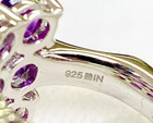 HSN Colleen Lopez Sterling Silver 3-Row Amethyst Band Ring Size 6 — photo 5