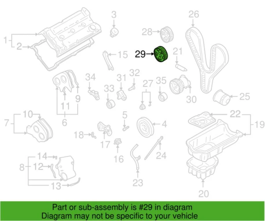 GENUINE ! RIGHT SPROCKET CAMSHAFT GEAR FOR 2001 HYUNDAI XG300 OE# 24211-39100 - Image 4 of 4