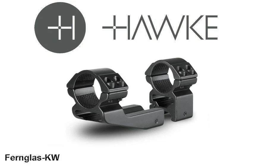 HAWKE 22125 Ringmontage 25,4 mm Weaver Hoch 2 Zoll Versatzgröße
