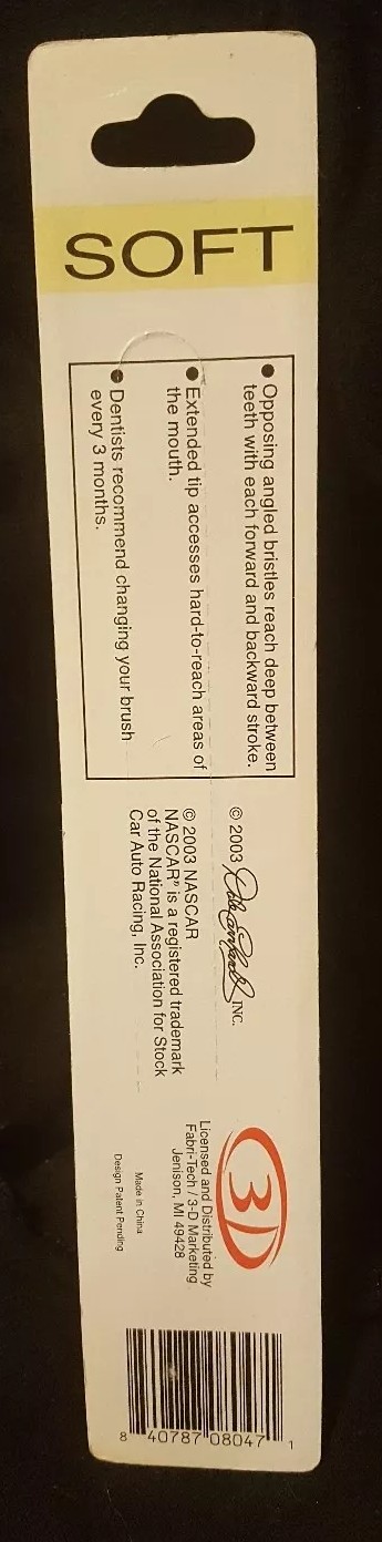 Dale Earnhardt Sr #3 TEAM LOGO Tooth Brush Nascar Racing Offical Gift Red/Black