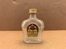 Vintage Crown Royal Empty Mini Bottle