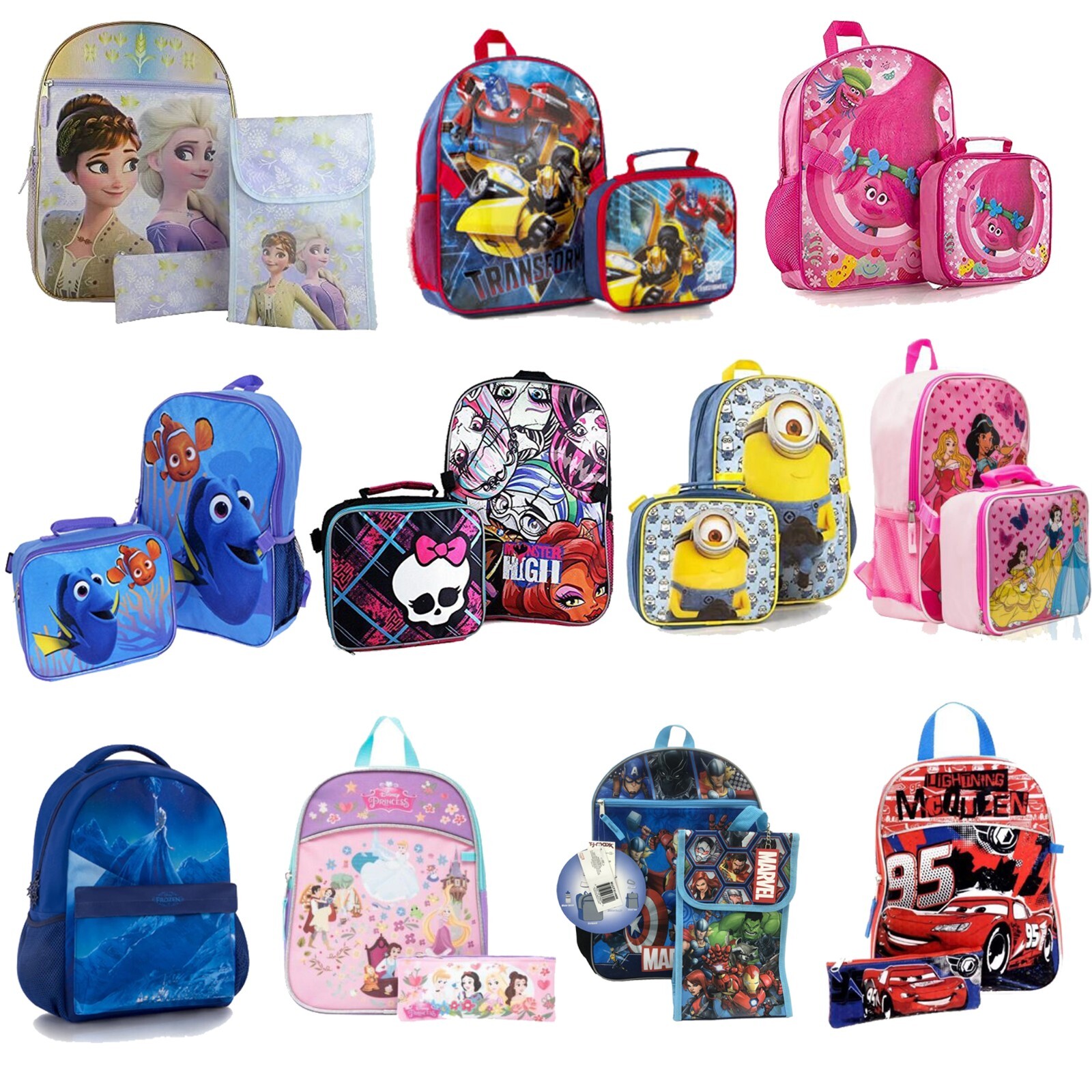 Kids Backpacking Backpack With Lunch Bag -School Bag For Boys And Girls New