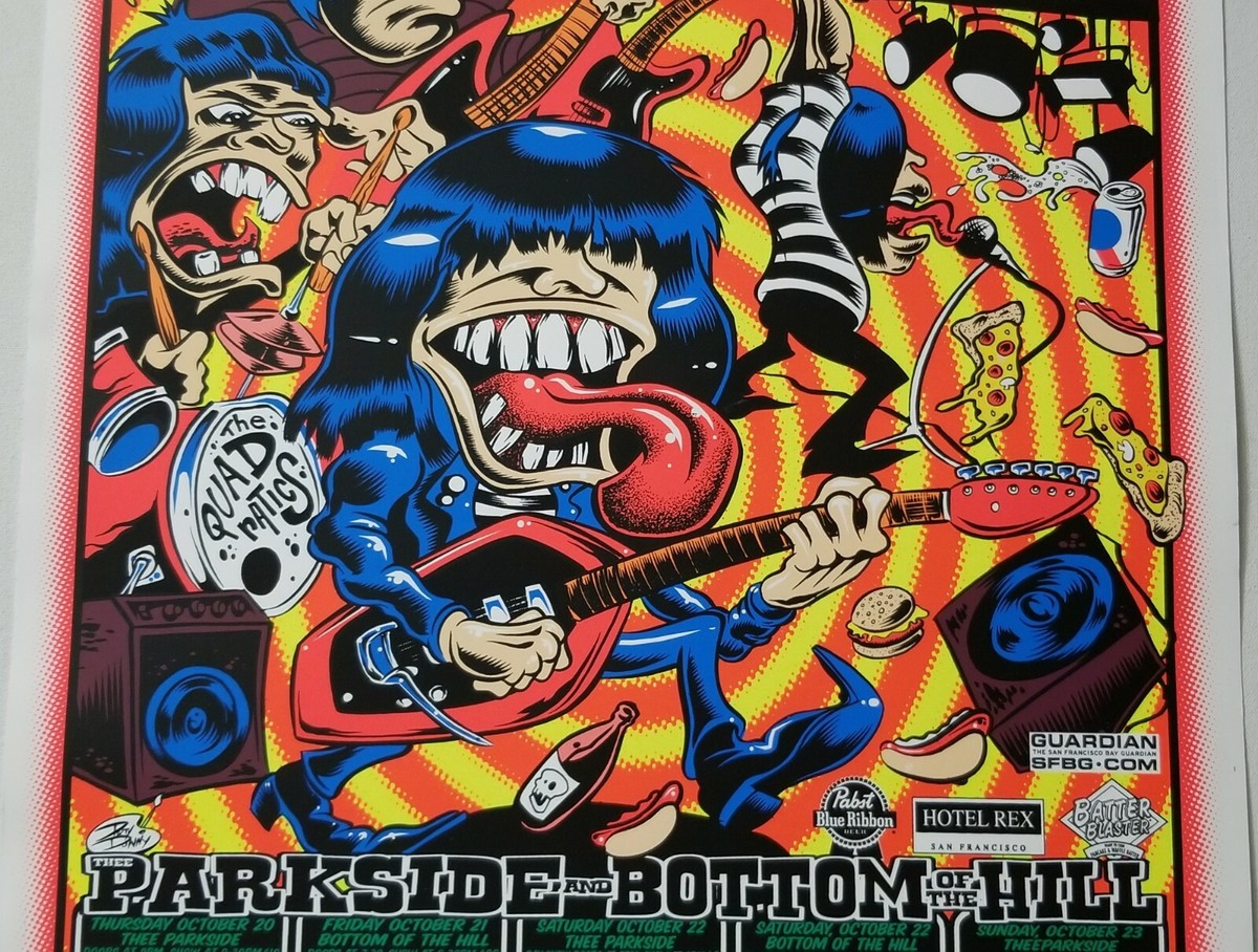 コンサートポスター ロック・アン・セーヌ DIRTY DONNY CONCERT SIGNED ROCK POSTER SCREEN PRINT PUNK INDIE HC