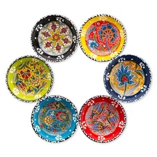 Handmade Ceramic Small Bowls, Dip Bowls Set of 6, Pinch Bowls 3.5 Oz, Side Dish