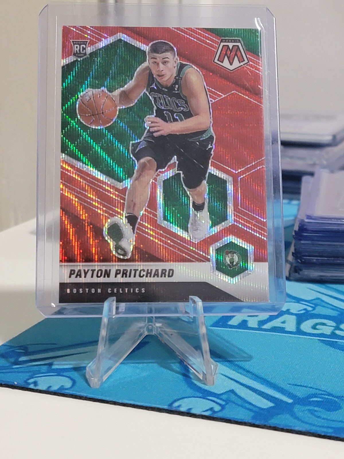 2020-21 Panini Mosaic Mosaic Red Wave #210 Payton Pritchard