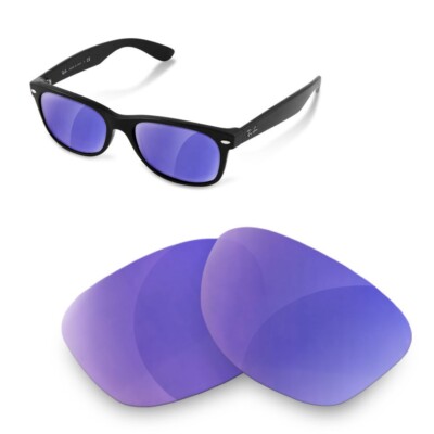 newpolar reemplazo lentes polarizadas para ray ban 2132 52 tamaño espejo púrpura