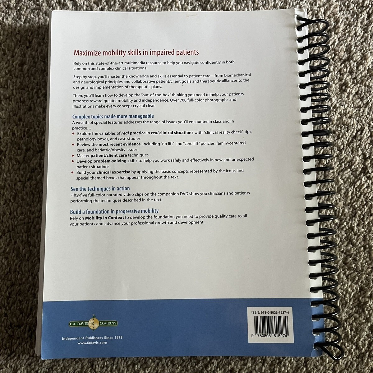 Mobility in Context : Principles of Patient Care Skills Spiral