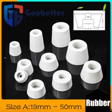 Rubber Table Chair Furniture Feet Leg Pads Tile Floor Protector 19mm- 50mm White