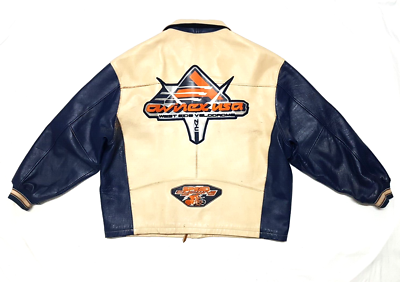VINTAGE AVIREX NYC PROFESSIONAL PURSUIT TEAM LEATHER JACKET SIZE
