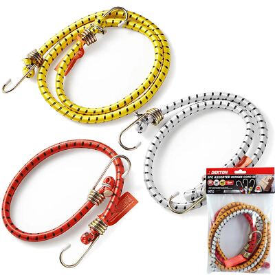 Dekton 12mm Elastic Stretch Bungee Cords Hooks Cables Tie