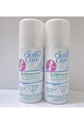 2 Gillette Satin Care Ultra Sensitive Travel Size. *NO CAP, MINOR IMPER #0100